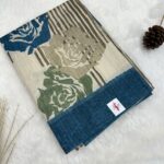 Whispers of earth (Jute Tussar saree) - Cerulean