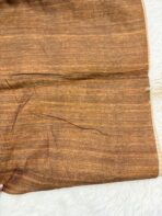 Whispers of earth (Jute Tussar saree) - Mustard - Image 5