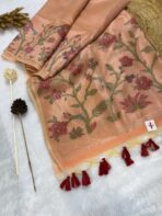 Muga silk cotton (saree) - Peach