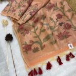 Muga silk cotton (saree) - Peach