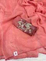 The Flamingo Party (saree) - Peach