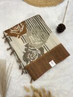 Whispers of earth (Jute Tussar saree) - Mustard