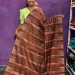 Pochampalli on Cotton - Rustic brown