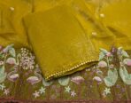 The Flamingo Party (saree) - Mustard - Image 2