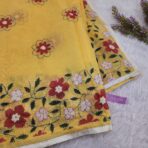 Phulkari saree in Chanderi cotton - SY101