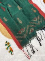 Handloom Linen silk - Green - Image 2