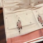 Hand-embroidered kasav tissue silk - SY001