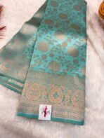 Kanmani (Saree) - Cyan blue - Image 2