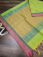 Pure Handloom cotton saree - SY113 - Image 3