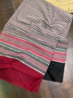 Maroon and black organic Bengal cotton saree