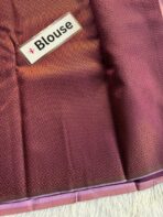 The Radiant Tapestry in Sheen green & Magenta with floral motifs - Image 4