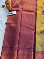 The Radiant Tapestry in Sheen green & Magenta with floral motifs - Image 3