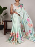 Sarah (saree) - Pistachio green