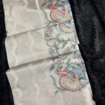 Kundavai (Saree) - Silver grey