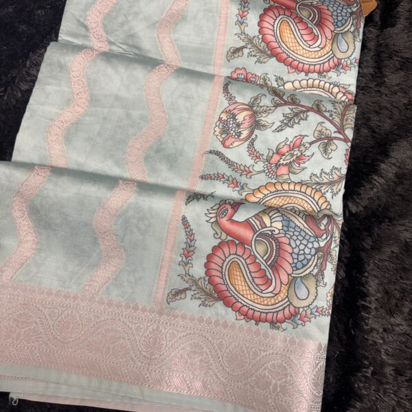 Kundavai (Saree) - Aqua blue