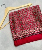 Ajrakh Modal silk - Crimson red