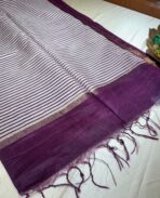 Tussar cotton silk - Purple - Image 3