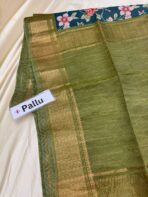 Florals printed Tussar cotton silk - Image 2