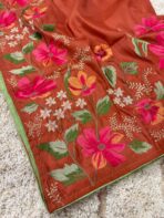 Bloom (Saree) - Dusty orange - Image 3