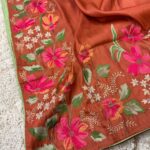 Bloom (Saree) - Dusty orange
