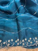 Azure blossom (Saree) - Image 2