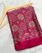 Ajrakh Modal silk - Hot pink