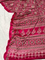 Ajrakh Modal silk - Hot pink - Image 2