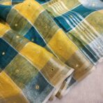 Pure handloom linen silk saree - Image 2