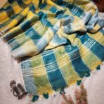 Pure handloom linen silk saree