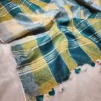 Pure handloom linen silk saree - Image 3