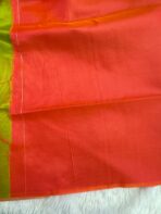 Pushpa (Saree) - Green and Peach - Image 4