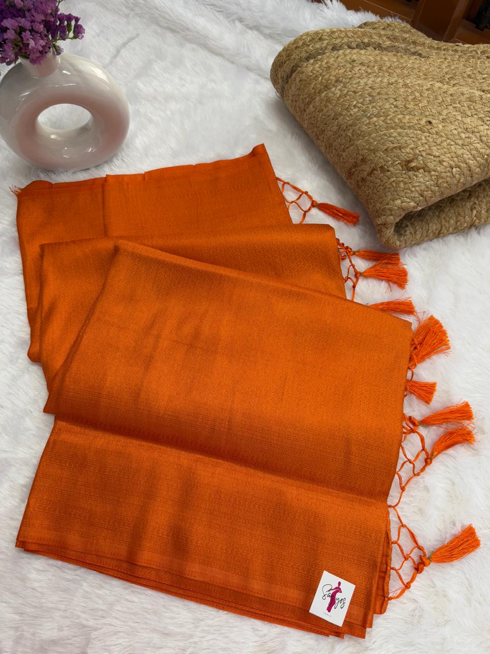 IMG-20250220-WA0036-1.jpg Banarasi soft silk in Tangerine - Image 1