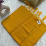 Banarasi soft silk in Golden Yellow