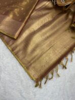 Kancheevaram Soft tissue silk - Royal gold - Image 3