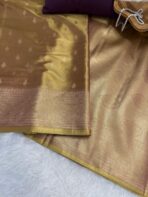 Kancheevaram Soft tissue silk - Royal gold - Image 2