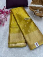 Kancheevaram Soft tissue silk - Canary yellow