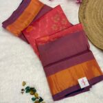 Pochampalli Soft silk - Hot peach