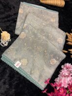 Noorjah (saree) in Ice blue - Image 3