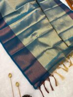 Aarabhi (saree) - Peacock green - Image 4