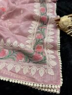 Hamsadhwani (saree) - Baby pink - Image 3