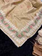 Hamsadhwani (saree) - Pastel tan - Image 3