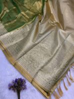Olive bloom - Kancheevaram tissue silk - Image 3