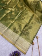 Olive bloom - Kancheevaram tissue silk
