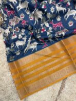 Kalamkari Printed Semi Dola Silk Saree - SY004