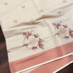 Hand-embroidered kasav tissue silk - SY002