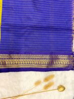 Kayal with checks in Mehandi green and Royal blue - Image 2