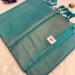 Banarasi soft silk in Turquoise