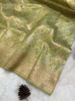 Kanmani (Saree) - Spring green - Image 2