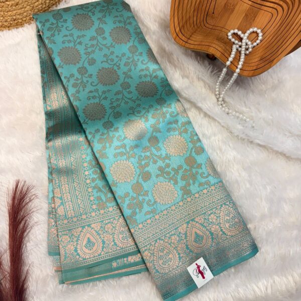 Kanmani (Saree) - Cyan blue