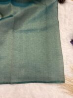 Whispers of spring (saree) - Forest green - Image 4